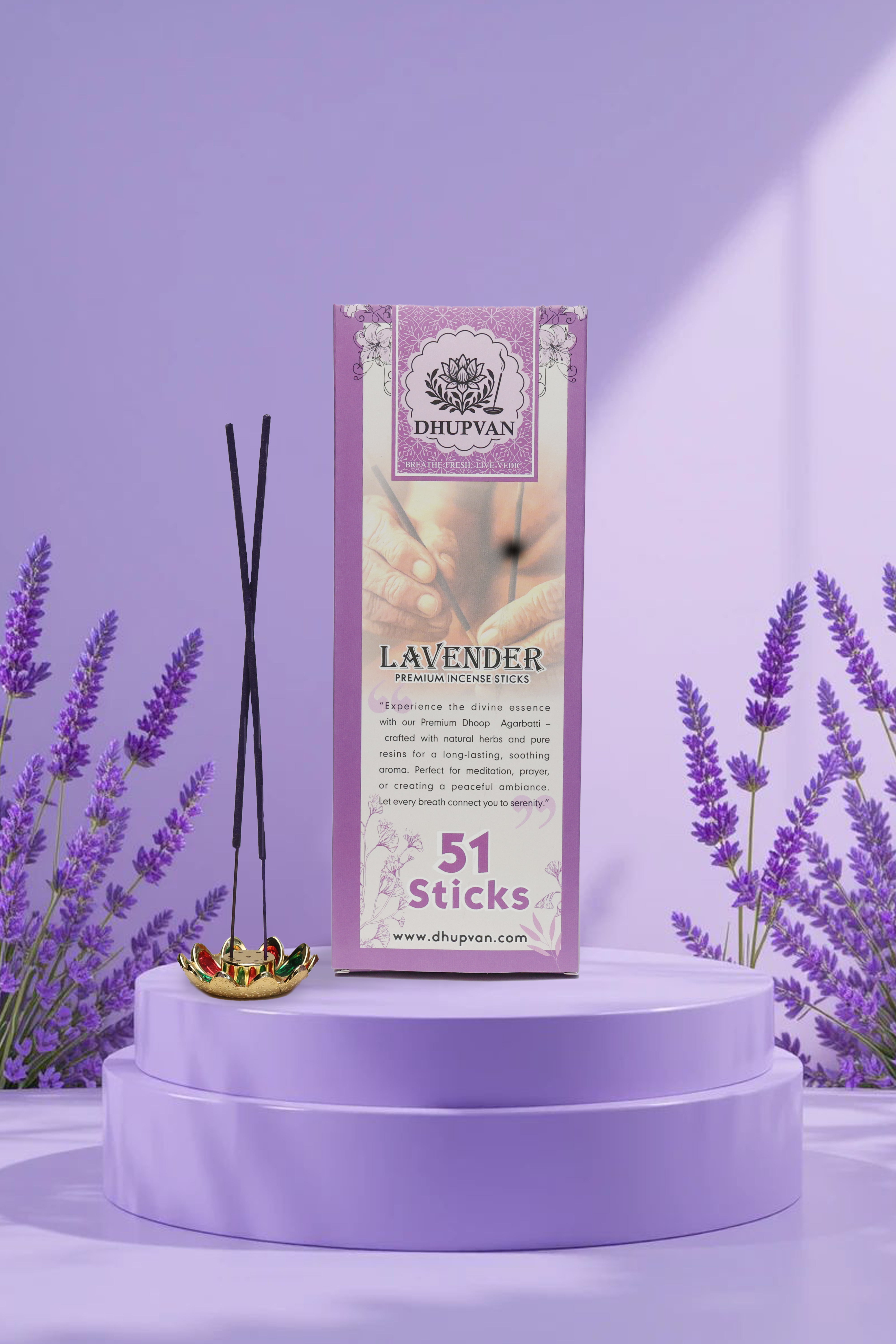 Dhupvan Premium Lavender Agarbatti Sticks