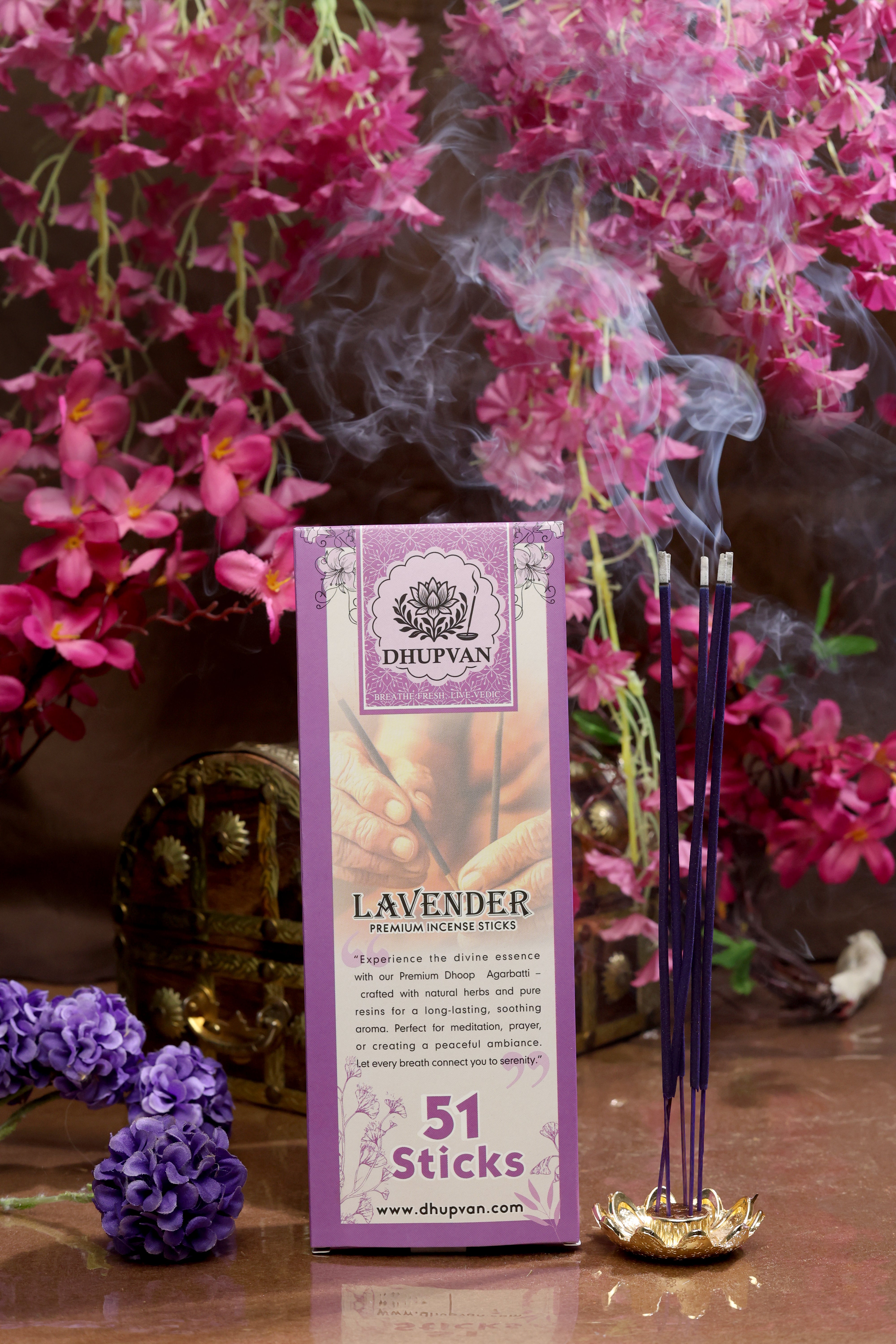 Dhupvan Premium Lavender Agarbatti Sticks